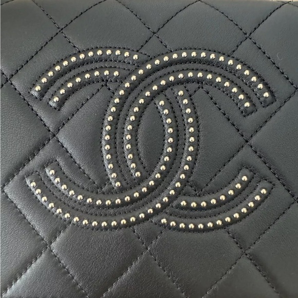 Chanel Quilted Lambskin Studded Flap Bag - Picture 9 of 14
